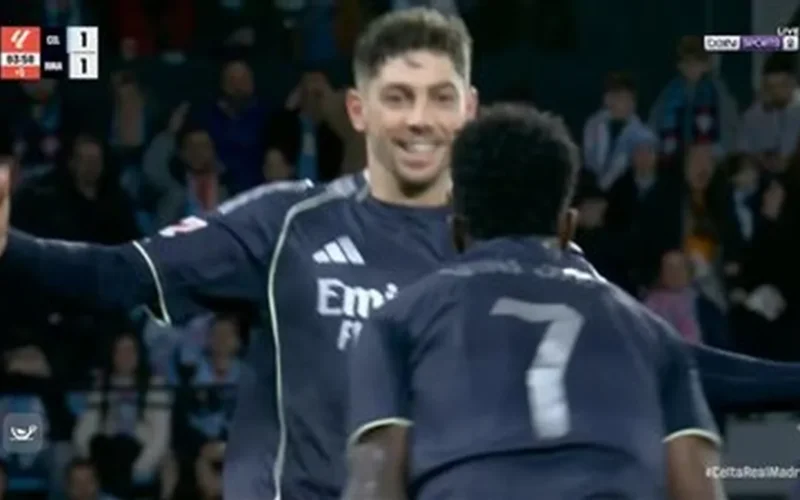 فيديريكو فالفيردي يضيف الهدف الثاني لريال مدريد في شباك سيلتا فيغو بالدوري الإسباني